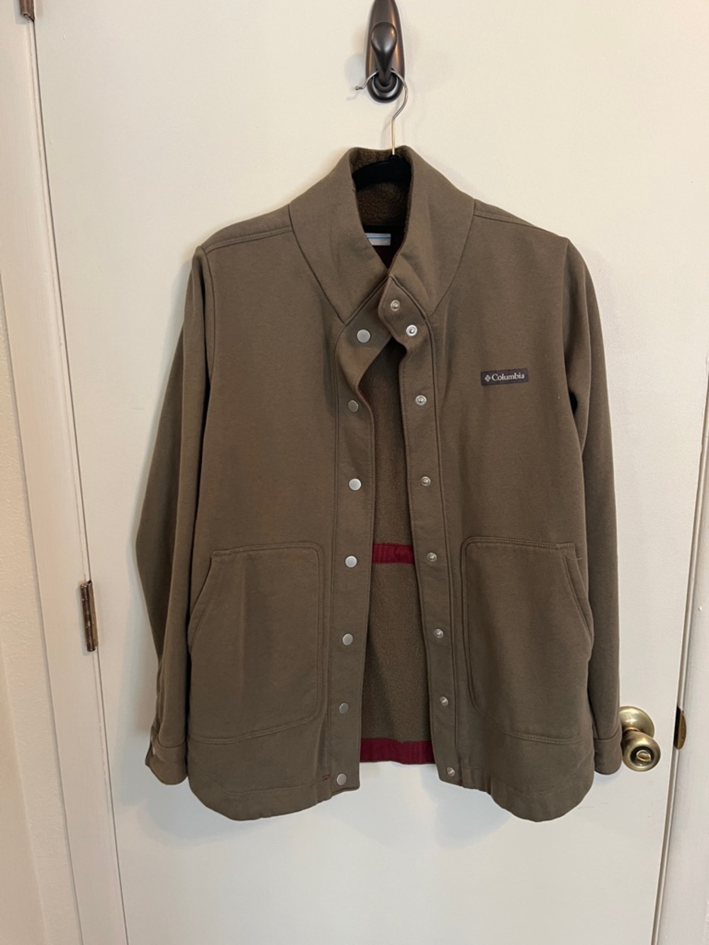 Columbia Olive Green Fleece Button-Front Jacket